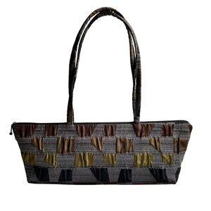 MARUCA Hand Made Baguette Style Shoulder Bag in MCM Look Fabric